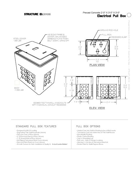 2x3x3 electrical pull box|Vaults .